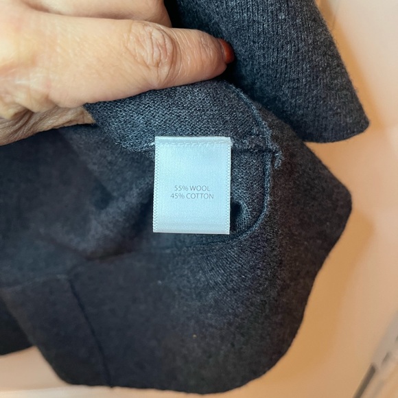 Charcoal Grey V-neck Sweater | Women's Medium - Picture 4 of 5